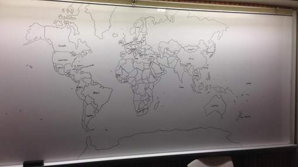 Voici le planisphère réalisé par ce jeune autiste de 11 ans. (C)Reddit