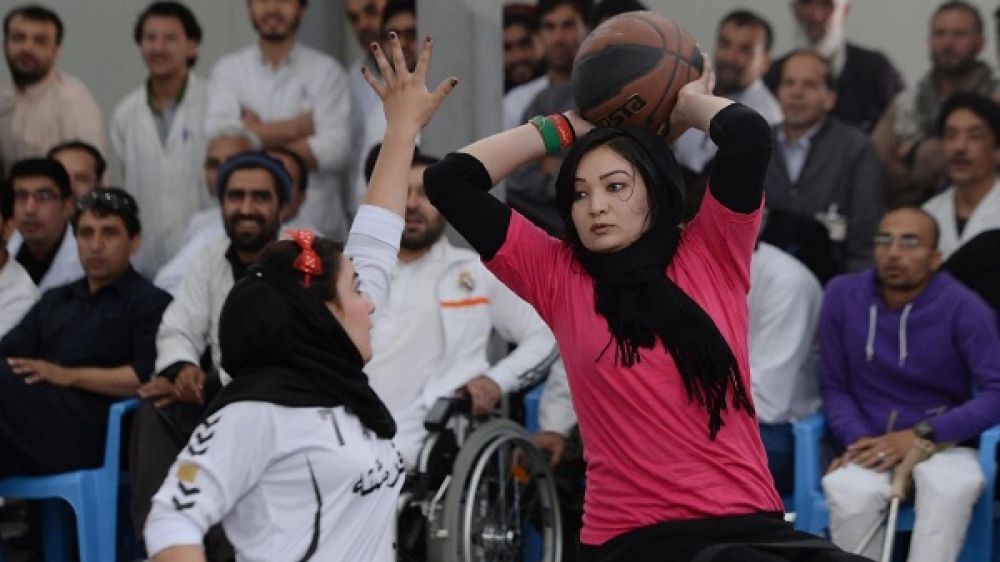 Comp&eacute;tition de basket en fauteuil roulant en Afghanistan