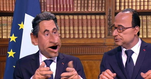 Sarkozy et Hollande dans Les Guignols
