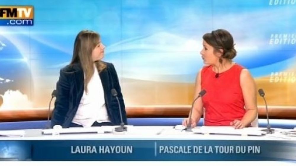 Laura Hayoun, jeune trisomique, sur BFM TV. 