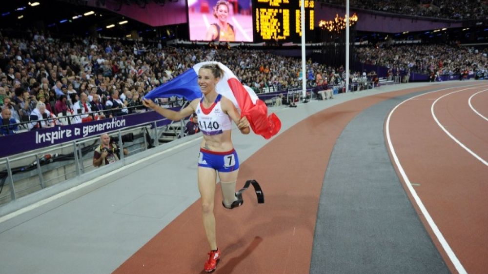 La championne tricolore Marie-Am&eacute;lie Le Fur. cr&eacute;dit photo : AFP