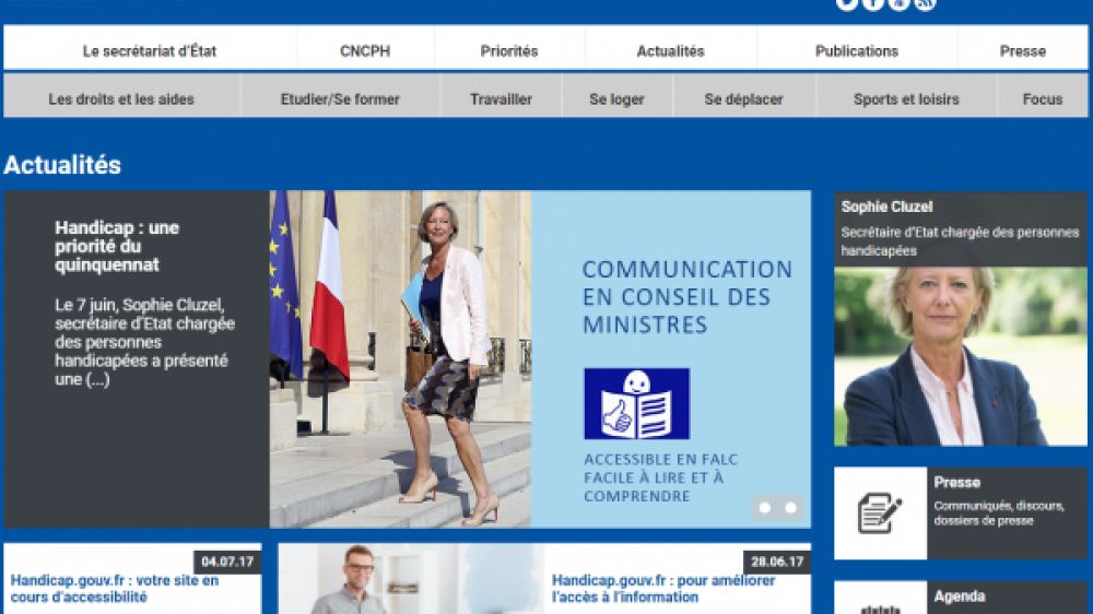 Capture d'écran du site (07/07/17)