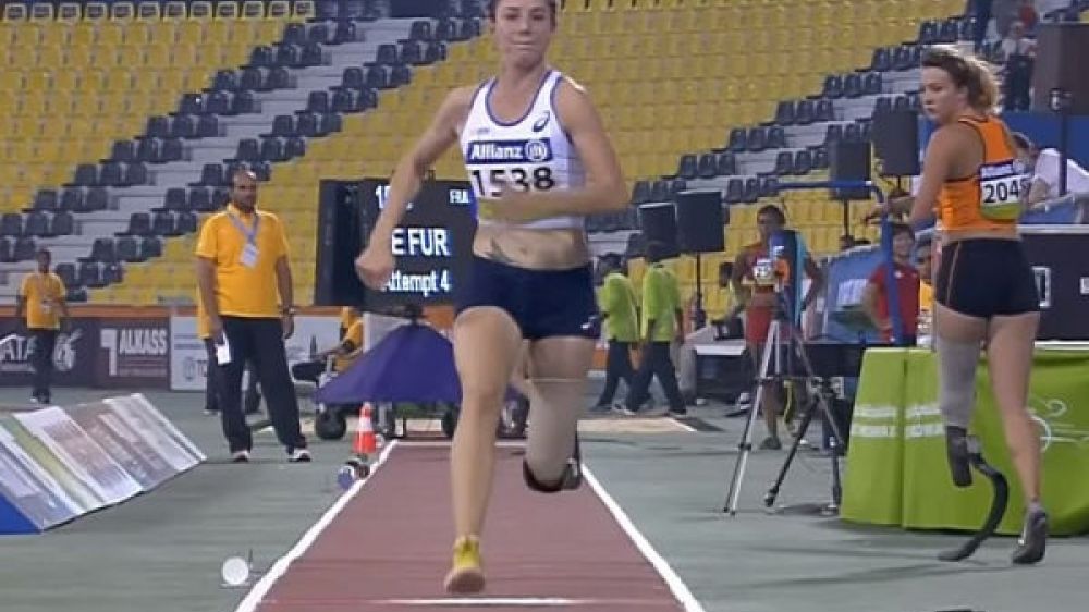 Marie-Am&eacute;lie Le Fur lors de l&#039;&eacute;preuve du saut en longueur &agrave; Doha