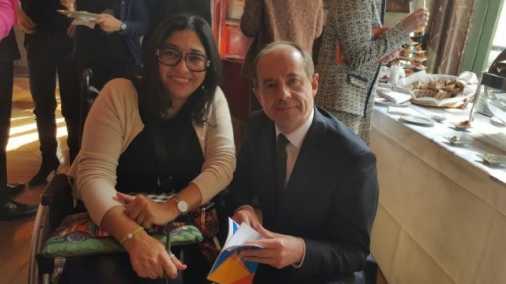 Rahma Sophia Rachdi et Jean-Jacques Urvoas en 2016