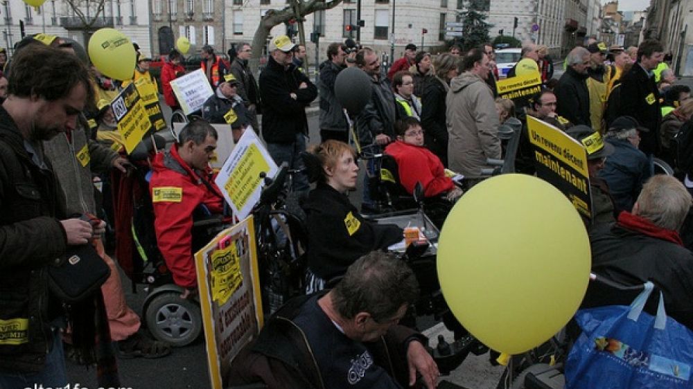 Des personnes handicapées au "Forum Libé", en 2010 (Crédit Photo : Flickr/CC/Alter1fo)