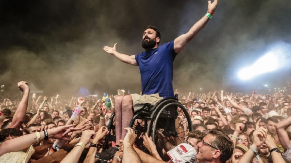 Le joueur de tennis fauteuil Michael Jeremiasz aux Eurochéennes de Belfort