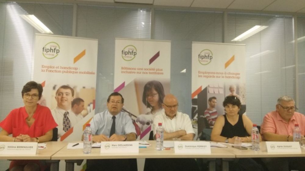 Pr&eacute;sentation des chiffres enregistr&eacute;s par le FIPHFP en 2017, le 28 janvier &agrave; Paris