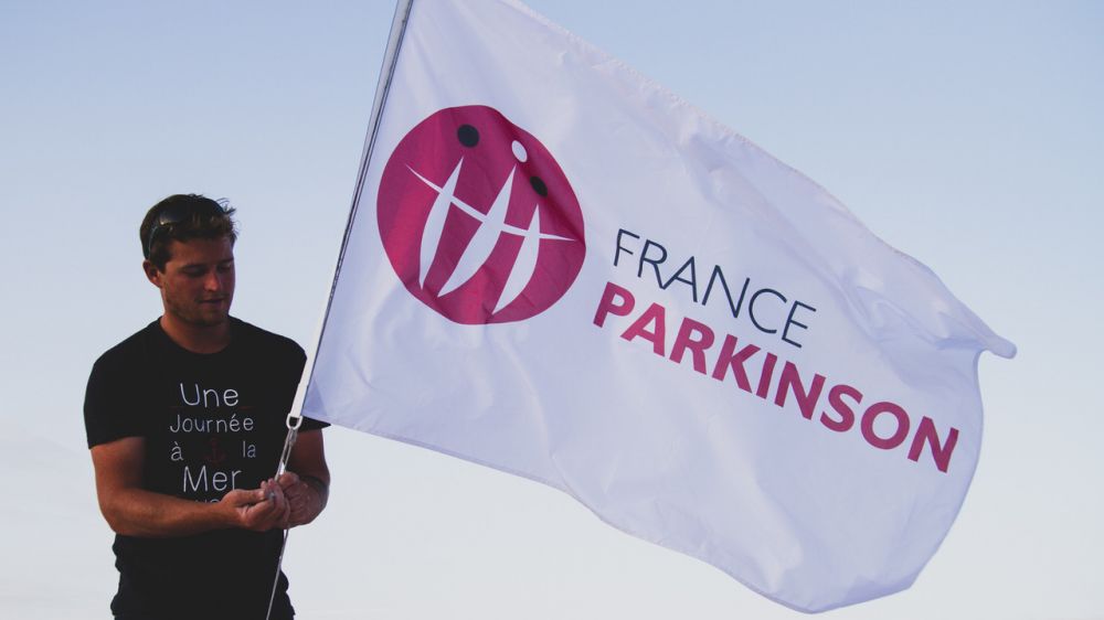 Florian Gueguen sur son bateau « Équipe voile Parkinson » - 2018 @Lucien Le Noan, SkillCoast Media - Saint-Malo, France