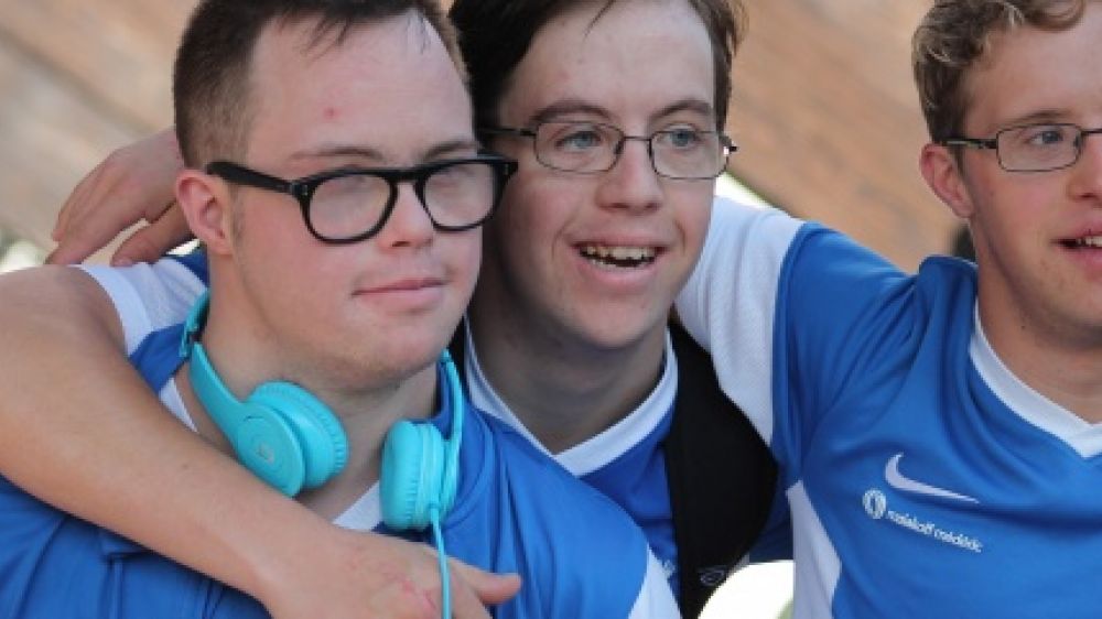 Trois sportifs participant aux Trisome Games Source : http://trisomegames.fr/