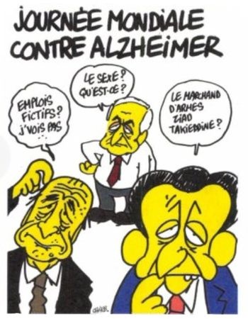 Journée mondiale contre Alzheimer par Charb, avec Chriac, DSK et Sarkozy