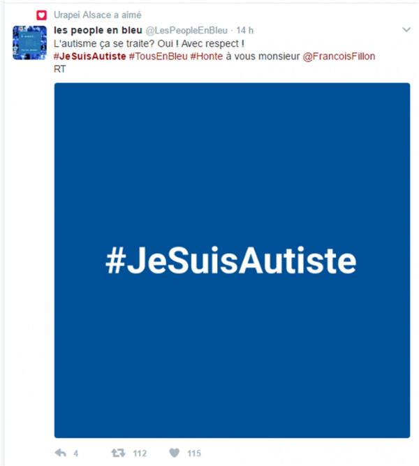 Fillon autiste tweet #jesuisautiste